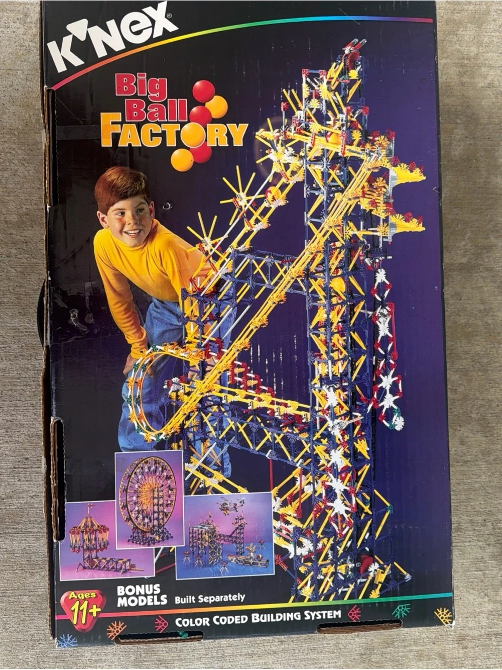 K’NEX Big Ball Factory 63045 Huge Parts Lot With Manuals